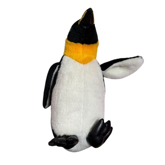 Emperor Penguin Plush Toy Fur Faux Leather Feet Stuffed Animal Plastic Eyes - Picture 1 of 5